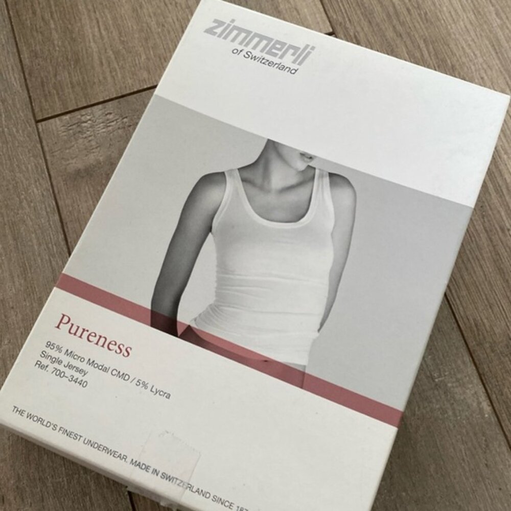 NWT NIB ZIMMERLI OF SWITZERLAND pureness jersey modal cami tank M teak